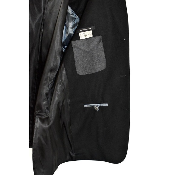 C0 Auth JOHN VARVATOS Black Wool Cashmere Silk Single Button Blazer Size 44 Long - Picture 6 of 10